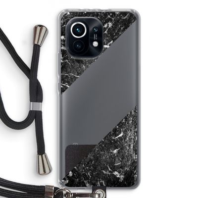 Zwart marmer: Xiaomi Mi 11 Transparant Hoesje met koord