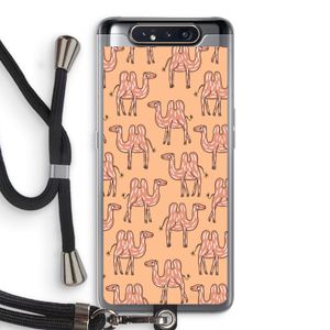 Kameel: Samsung Galaxy A80 Transparant Hoesje met koord