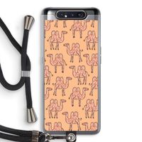 Kameel: Samsung Galaxy A80 Transparant Hoesje met koord Kameel: Samsung Galaxy A80 Transparant Hoesje met koord