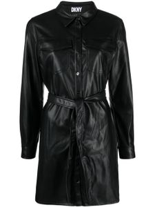 DKNY robe courte à manches longues - Noir