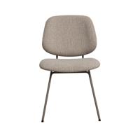 LABEL51 Eetkamerstoel Ravenna - Naturel - Royal Boucle - Taupe Metalen Frame