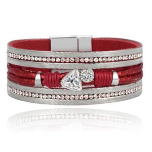 Boho Armband met Meerdere Lagen - Triangle Rood