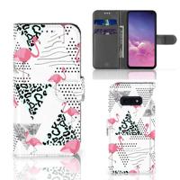 Samsung Galaxy S10e | Telefoonhoesje | Met pasjeshouder | Flamingo Triangle