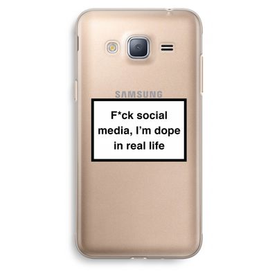 I'm dope: Samsung Galaxy J3 (2016) Transparant Hoesje