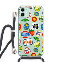 Fruitsticker: iPhone 11 Transparant Hoesje met koord
