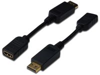 Digitus DisplayPort - HDMI DisplayPort HDMI Zwart kabeladapter/verloopstukje - thumbnail