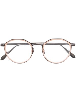 Linda Farrow lunettes de vue Cesar à monture ronde - Rose