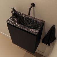 Toiletmeubel Mondiaz Ture Dlux | 40 cm | Meubelkleur Urban | Eden wastafel Lava Rechts | Zonder kraangat