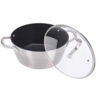 Excellent Houseware pan 24 cm + glazen deksel