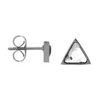 iXXXi Oorbellen Expression Triangle Zilver - thumbnail