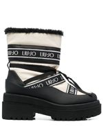 LIU JO bottines à patch logo - Noir