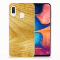 Samsung Galaxy A20e | Bumper Hoesje | Licht Hout
