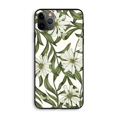 Wit bloemenpatroon: iPhone 11 Pro Max Biologisch afbreekbaar hoesje