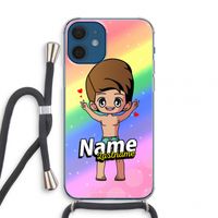 Chibi Maker man: iPhone 12 mini Transparant Hoesje met koord