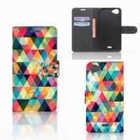 Wiko Rainbow Jam Telefoon Hoesje Geruit - thumbnail