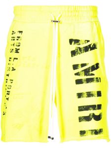 AMIRI short de sport à logo imprimé - Jaune