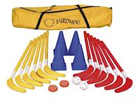 Reydon hockeyset junior 75 cm rood/geel/blauw 20 delig - thumbnail