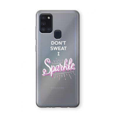 Sparkle quote: Samsung Galaxy A21s Transparant Hoesje