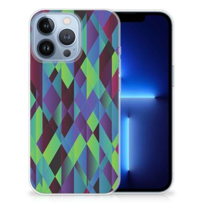 Apple iPhone 13 Pro | TPU Hoesje | Abstract Green Blue