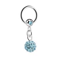 Jeweled Ball Closure Ring met bedel Chirurgisch staal 316L / Belegde messing Piercingringen