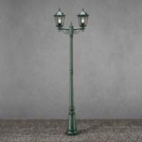 KonstSmide Klassieke staande lantaarn Firenze 2-lichts groen 7234-600