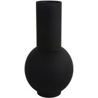 Bloemenvaas Catlin - mat zwart - glas - D20 x H36 cm