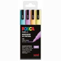 Acrylverfmarkeerder POSCA PC-3M/4C Taart 0,9-1,3 mm 4 Onderdelen Acrylverfmarkeerder POSCA PC-3M/4C Taart 0,9-1,3 mm 4 Onderdelen