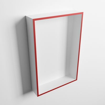 MONDIAZ EASY Nis 44,5x29,5cm in solid surface kleur Fire | Talc. 1 vak geschikt voor in- of opbouw