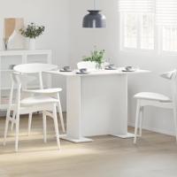 Eettafel 110x60x75 cm bewerkt hout wit