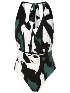 Brigitte maillot de bain noué à motif abstrait - Multicolore