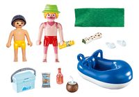 PLAYMOBIL Family Fun - Badgast met zwembanden constructiespeelgoed 70112 - thumbnail
