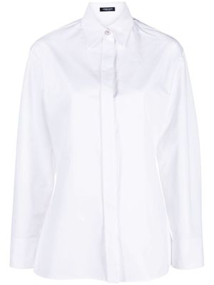 Versace chemise en coton à manches longues - Blanc
