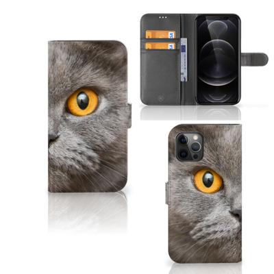 Telefoonhoesje | Met pasjeshouder | Apple iPhone 12 Pro Max Britse Korthaar