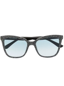 Karl Lagerfeld lunettes de soleil à monture papillon pailletée - Noir