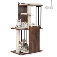 112 cm Kattenboom Moderne Houten Krabpaal
