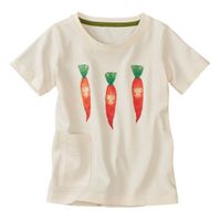 T-shirt met groentenprint van bio-katoen, wortel Maat: 122/128 - thumbnail
