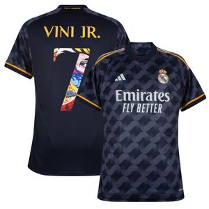 Real Madrid Shirt Uit 2023-2024 + Vini Jr. 7 (Pre-Season Printing)