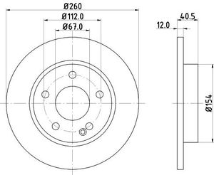 Remschijf Gecoat 52154PRO 8DD355105971