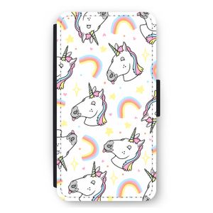 Rainbow Unicorn: iPhone 12 mini Flip Hoesje