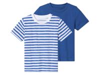 lupilu 2 peuter t-shirts (98/104, Blauw/wit) - thumbnail