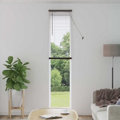 VidaXL Venetiaanse blind donkerbruin met patroon 213 x 50 cm pvc
