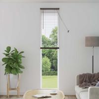 VidaXL Venetiaanse blind donkerbruin met patroon 213 x 50 cm pvc