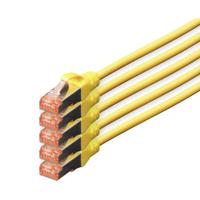 Digitus DK-1644-100-Y-5 RJ45 Netwerkkabel, patchkabel CAT 6 S/FTP 10.00 m Geel Folie afscherming, Afscherming totaal, Afgeschermd, Halogeenvrij, Simplex, - thumbnail