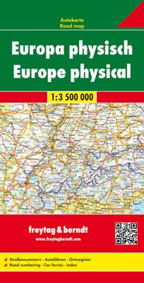 Wegenkaart - landkaart Europa - fysisch - natuurkundig | Freytag & Berndt Wegenkaart - landkaart Europa - fysisch - natuurkundig | Freytag & Berndt