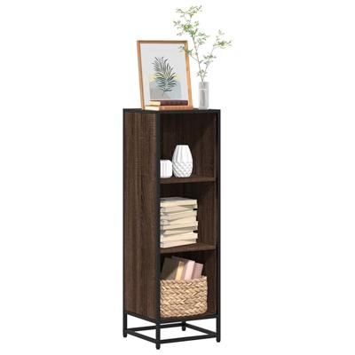 Boekenkast 33,5x33x107,5 cm bewerkt hout bruin eikenkleur
