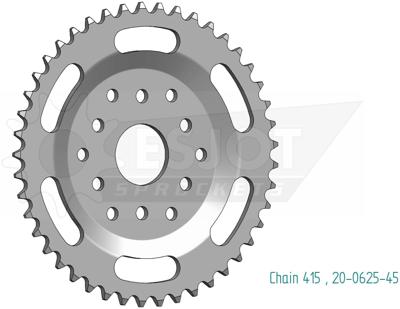 ESJOT Chain wheel 415 47z steel silver