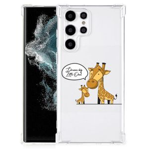 Samsung Galaxy S22 Ultra Stevig Bumper Hoesje Giraffe