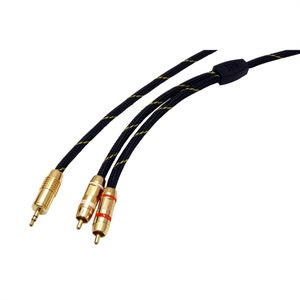 ROLINE GOLD audio aansluitkabel 3,5 mm stereo - 2x tulp, M/M, 10 m