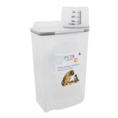 Huisdieren voedsel/voercontainer - met maatbeker - kunststof - 2,5 liter Huisdieren voedsel/voercontainer - met maatbeker - kunststof - 2,5 liter