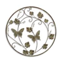 A WROUGHT IRON BUTTERFLY WALL DECOR
